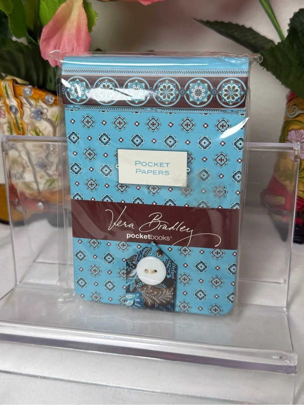 NWT Vera Bradley Java Blue Pocket Paper NIP